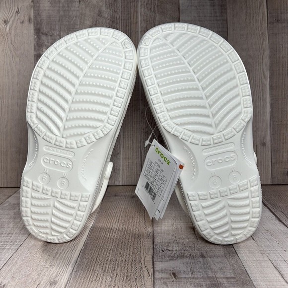 Crocs Baya Unisex Clog Shoes White Slip-On Men's Size 6 I Women's 8 10126-100 - Picture 11 of 12